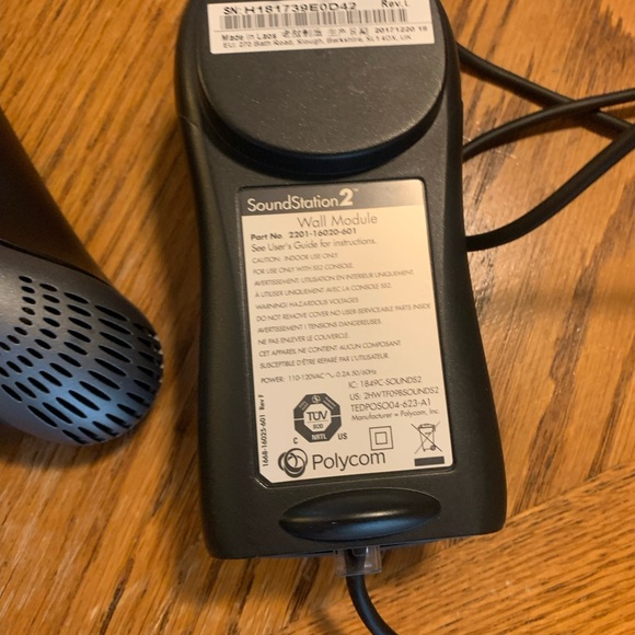 Polycom Voicestation 300 Analog Conference Phone with wall mount. Like new! - Picture 3 of 8